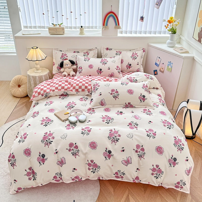 Household Pure Cotton Fashion Minimalist Bed Sheets world linen