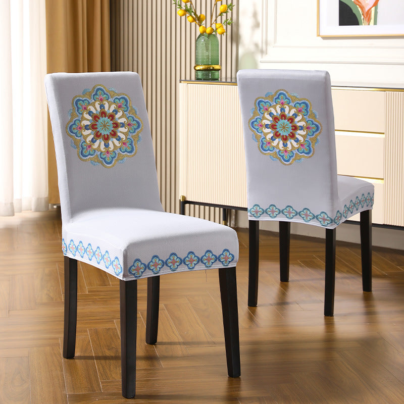 Embroidered Dining Chair Covers | Thick, Stylish & Elastic