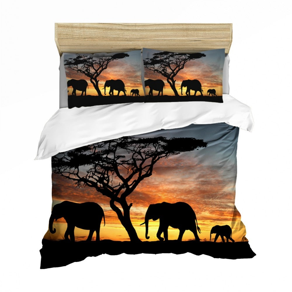 Elephant photo duvet cover world linen