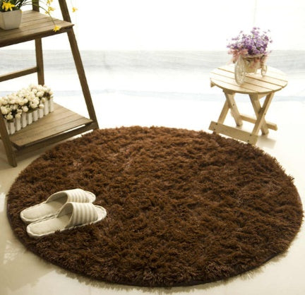 Fluffy Round Rugs: A Remarkable Living Room Makeover world linen