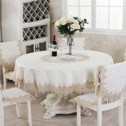 Elegant Lace Round Tablecloths | Classic Table Decor