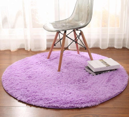 Fluffy Round Rugs: A Remarkable Living Room Makeover world linen