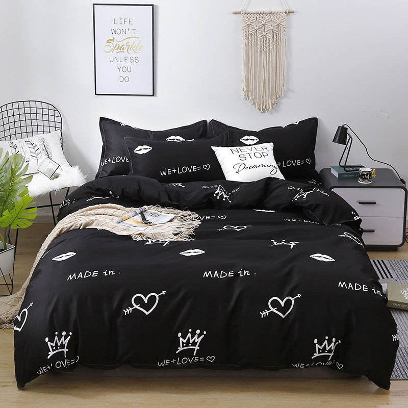 Bedding Four-piece Set Bed Sheet Quilt Cover world linen