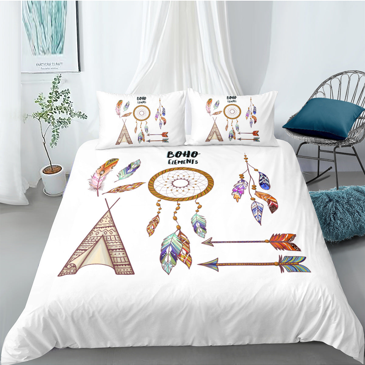 Digital Printing Quilt Cover Three-piece Foreign Trade Dream world linen