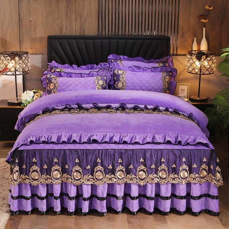 Lace Bedskirt Bedclothes Mattress Cover Bedspread Pillowcases world linen