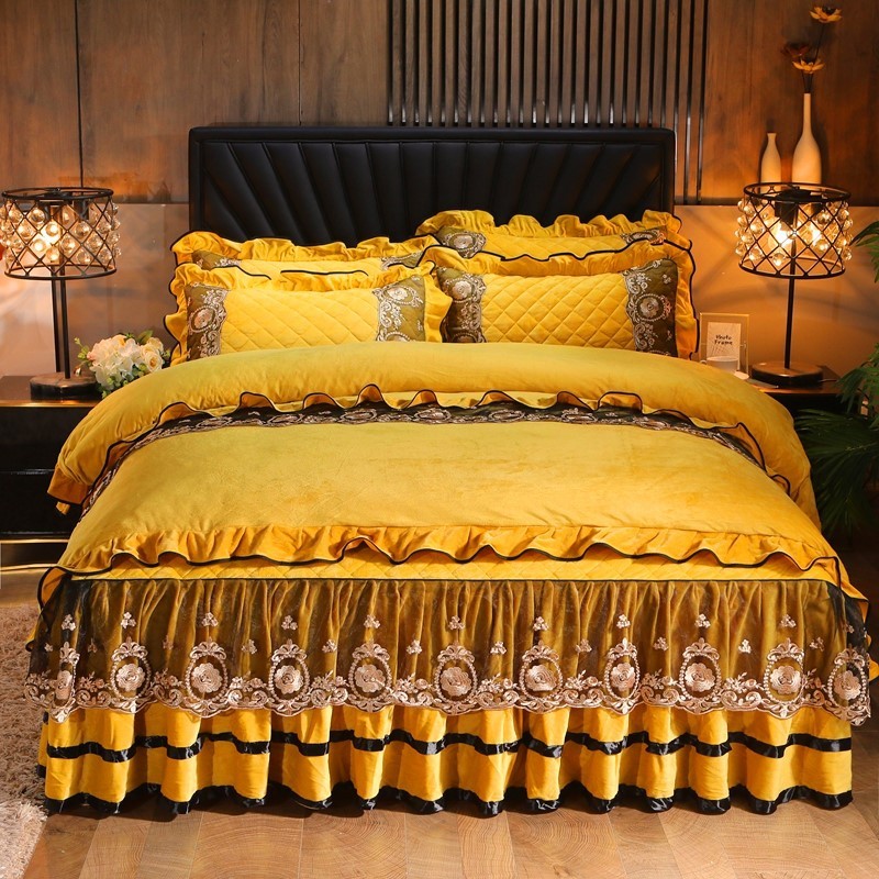 Lace Bedskirt Bedclothes Mattress Cover Bedspread Pillowcases world linen