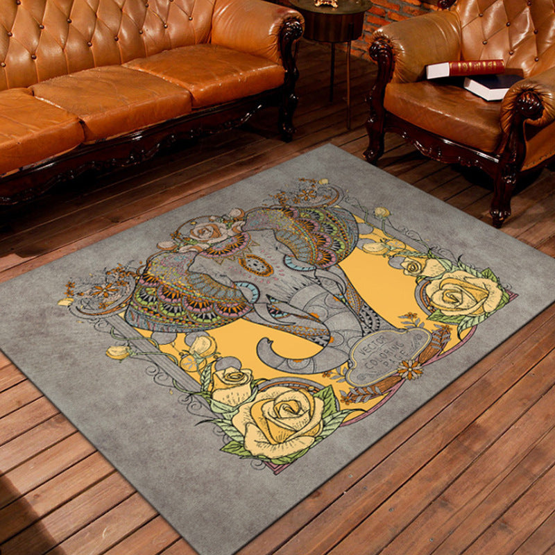 Plaid Carpet Rug 5x7 Vintage Tartan Area Rug ‑ Soft Cozy Floor Mat