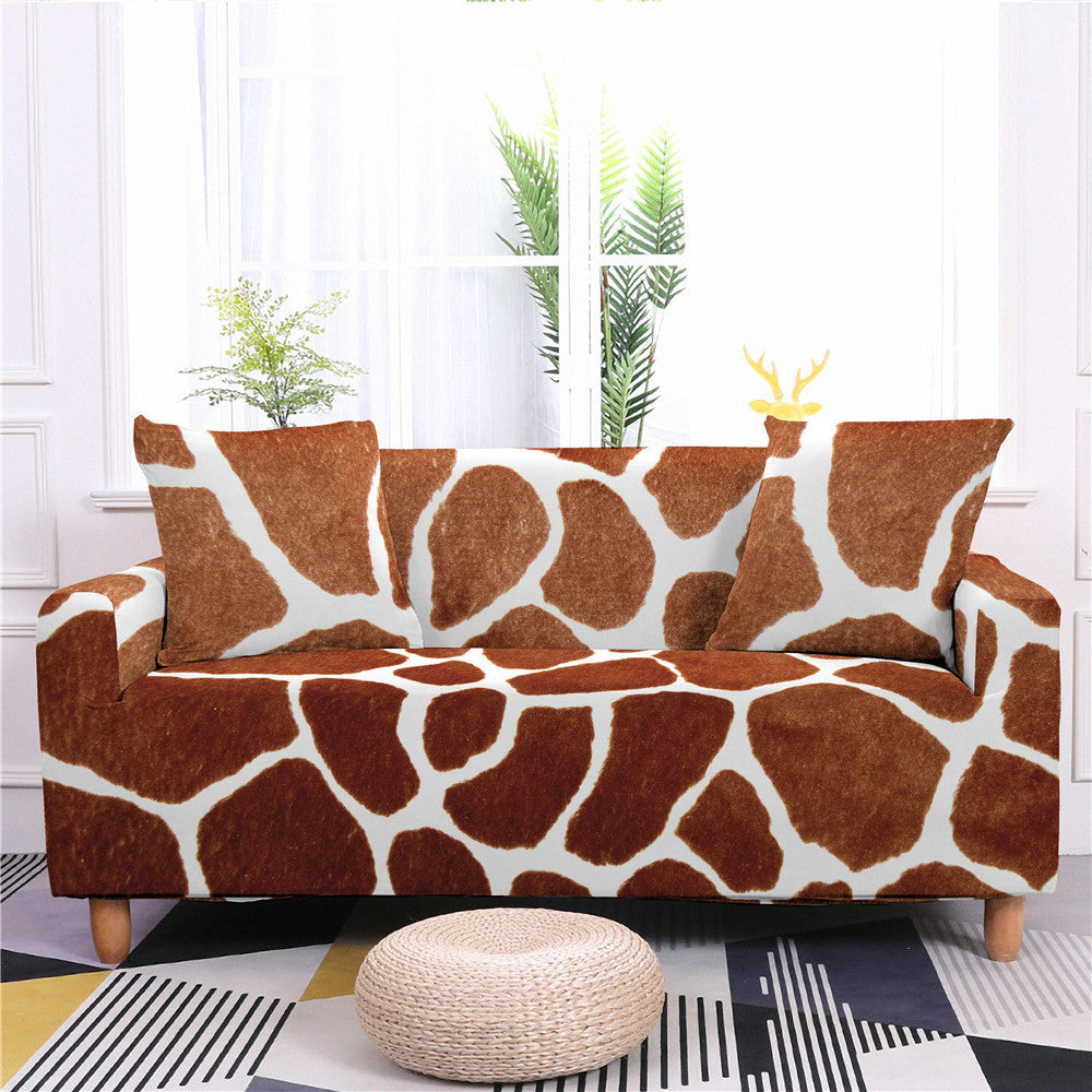 Leopard Stripe Pattern Modern Stretch Sofa Cover world linen