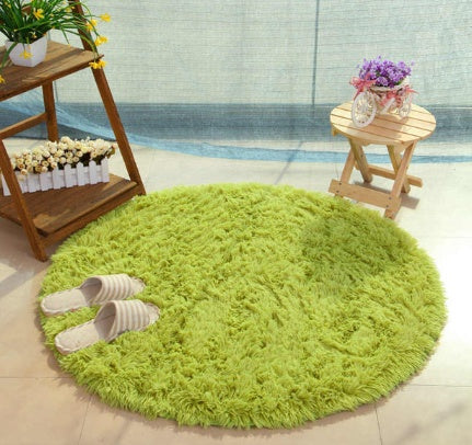 Fluffy Round Rugs: A Remarkable Living Room Makeover world linen