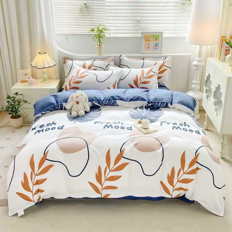 Washed Cotton Double Bed Quilt Cover world linen