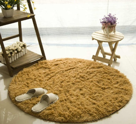 Fluffy Round Rugs: A Remarkable Living Room Makeover world linen