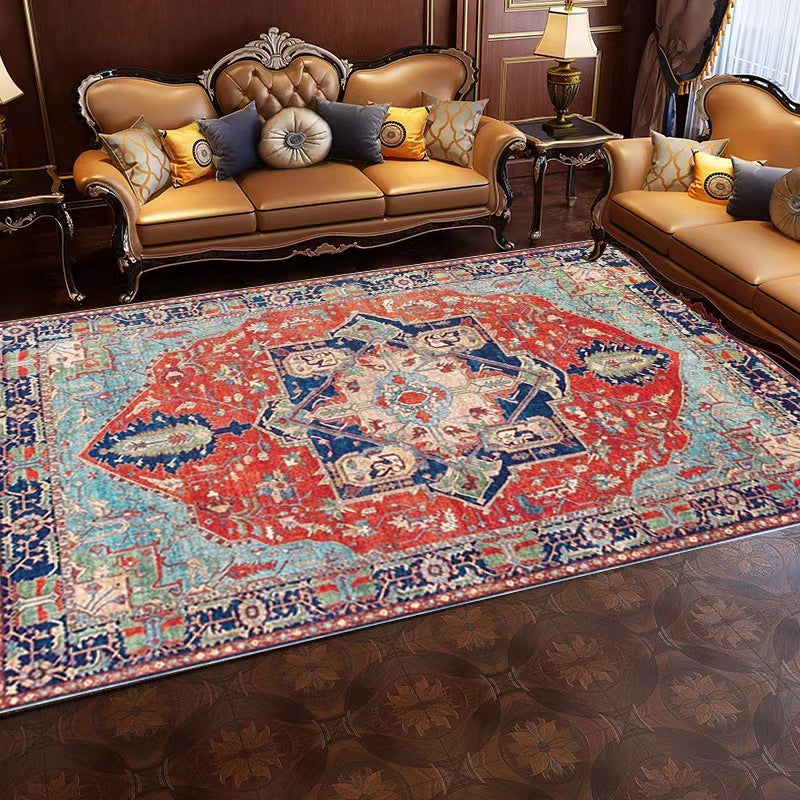 Moroccan Carpet Living Room Ethnic Style Floor Mat world linen