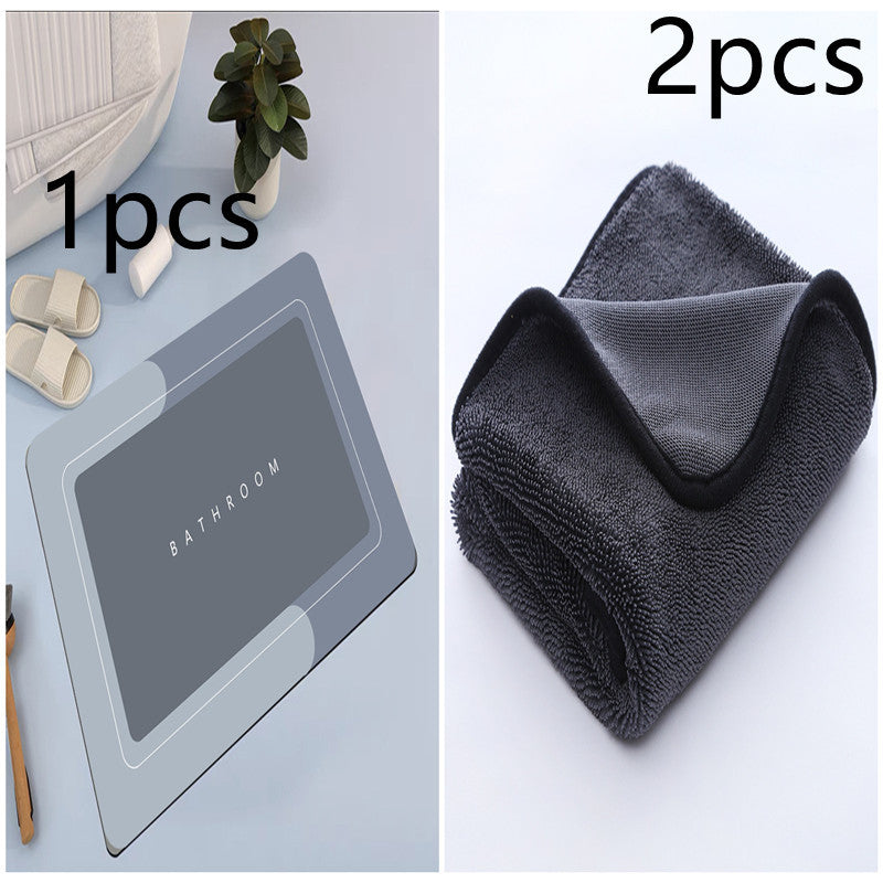 Bathroom Absorbent And Quick-drying Floor Mat world linen