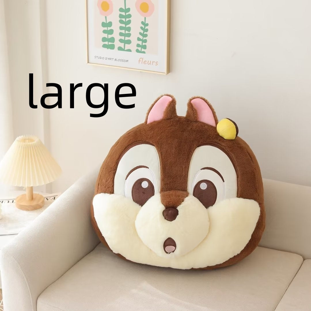 Cartoon Chipmunk Cushion Car Pillow Air Conditioning Blanket world linen