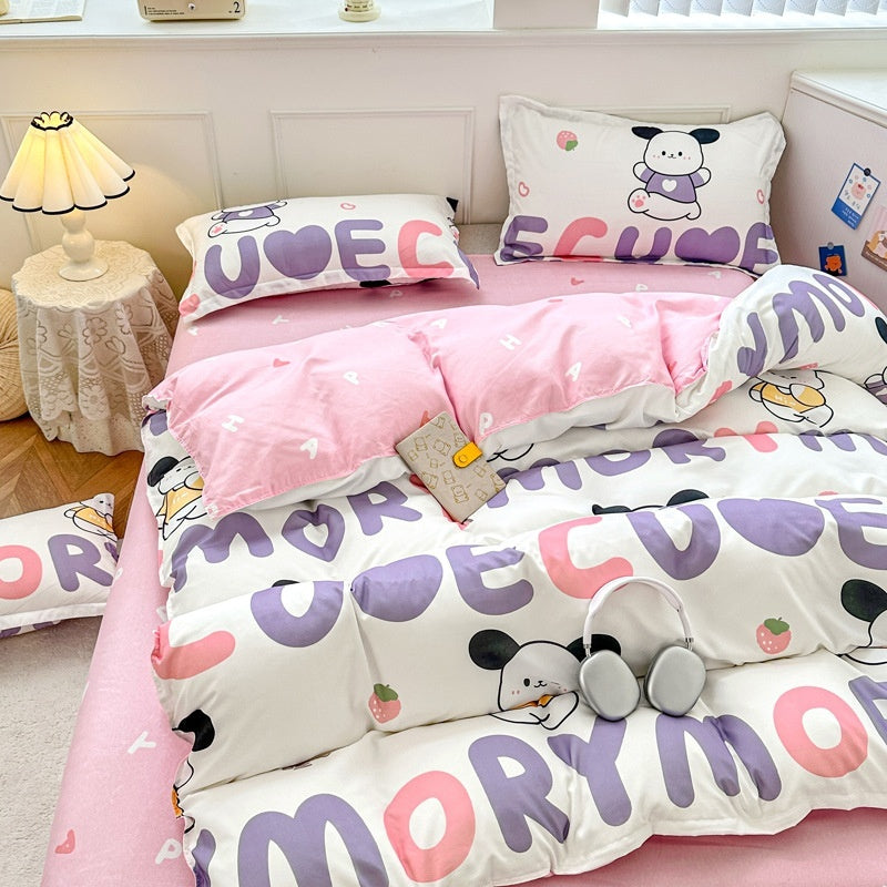 Household Pure Cotton Fashion Minimalist Bed Sheets world linen
