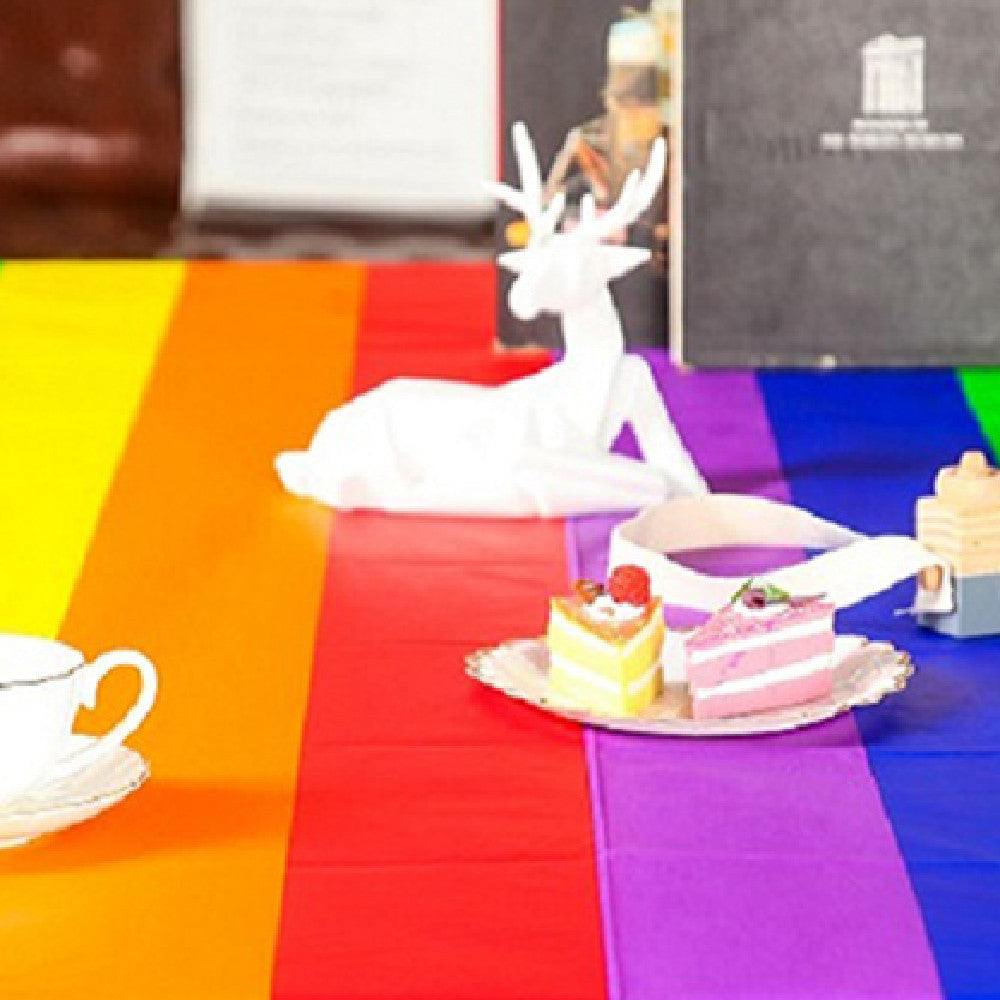 Printed Event Party Rainbow Tablecloth