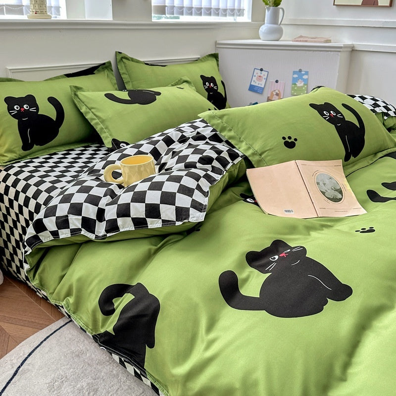 Household Pure Cotton Fashion Minimalist Bed Sheets world linen