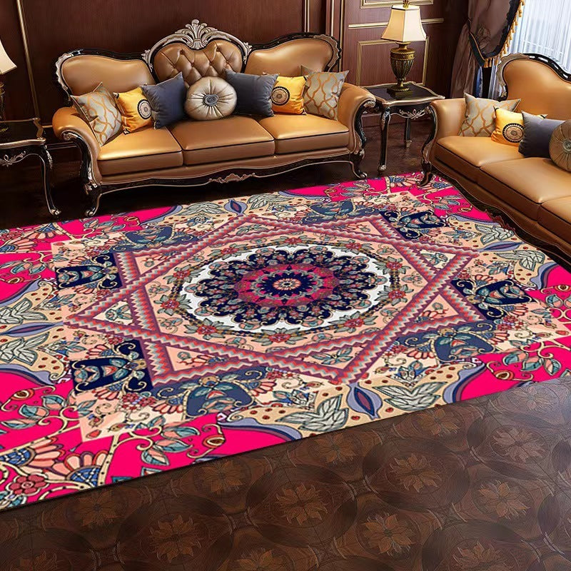 Moroccan Carpet Living Room Ethnic Style Floor Mat world linen