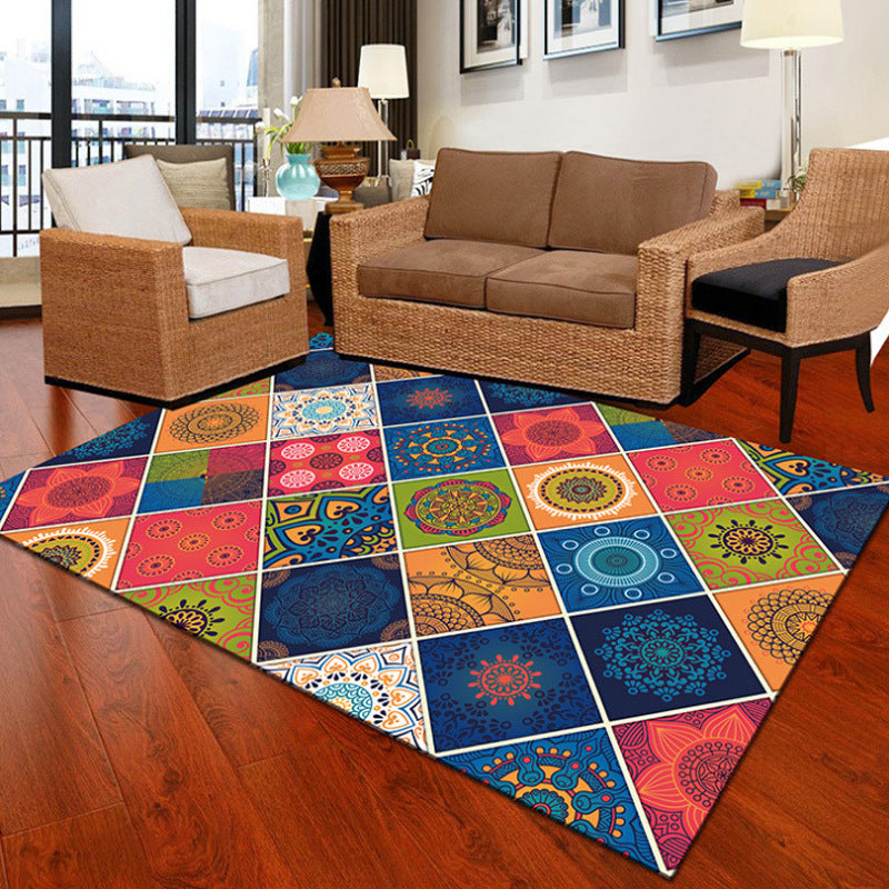 Plaid Carpet Rug 5x7 Vintage Tartan Area Rug ‑ Soft Cozy Floor Mat