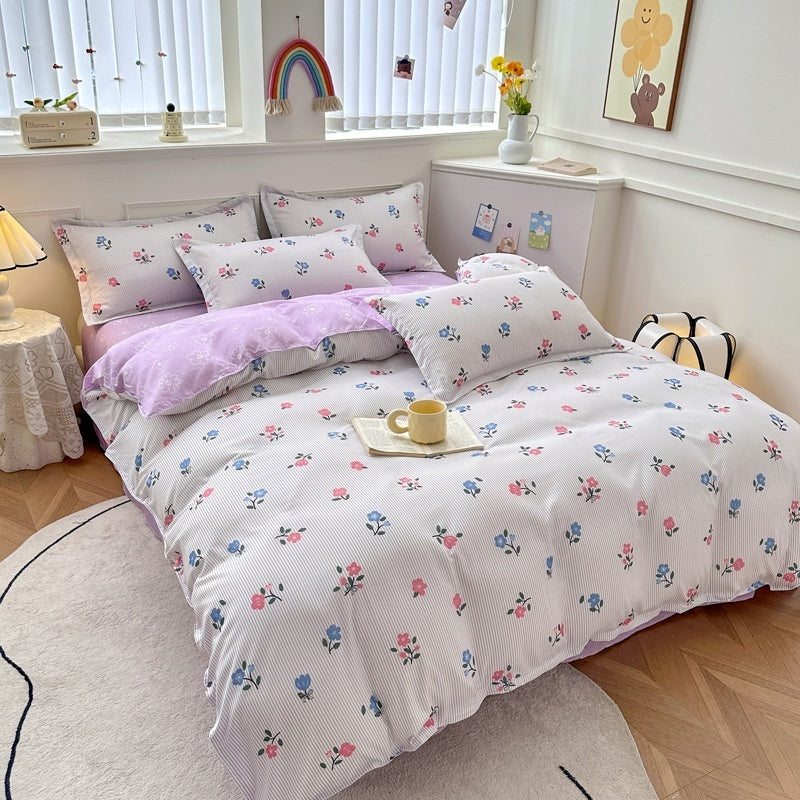 Household Pure Cotton Fashion Minimalist Bed Sheets world linen
