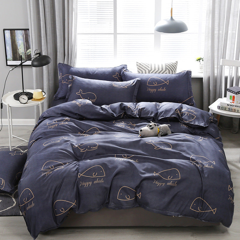 Bedding Four-piece Set Bed Sheet Quilt Cover world linen