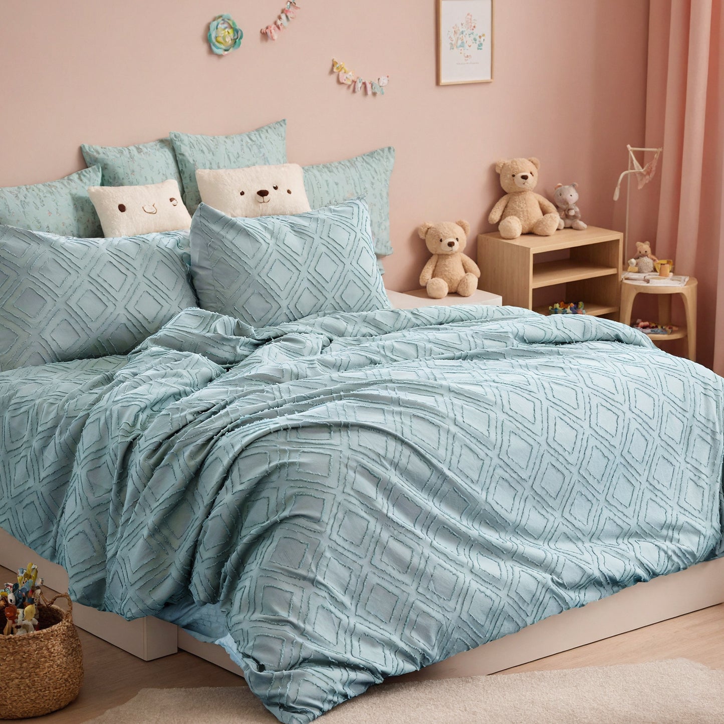 Boho Quilt Cover Set – Tufted, Washable, Hotel Quality