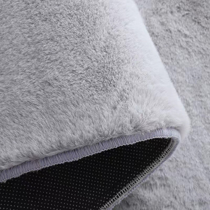 Rabbit Plush Carpet – Soft Fur Mat for Living Room & Bedroom