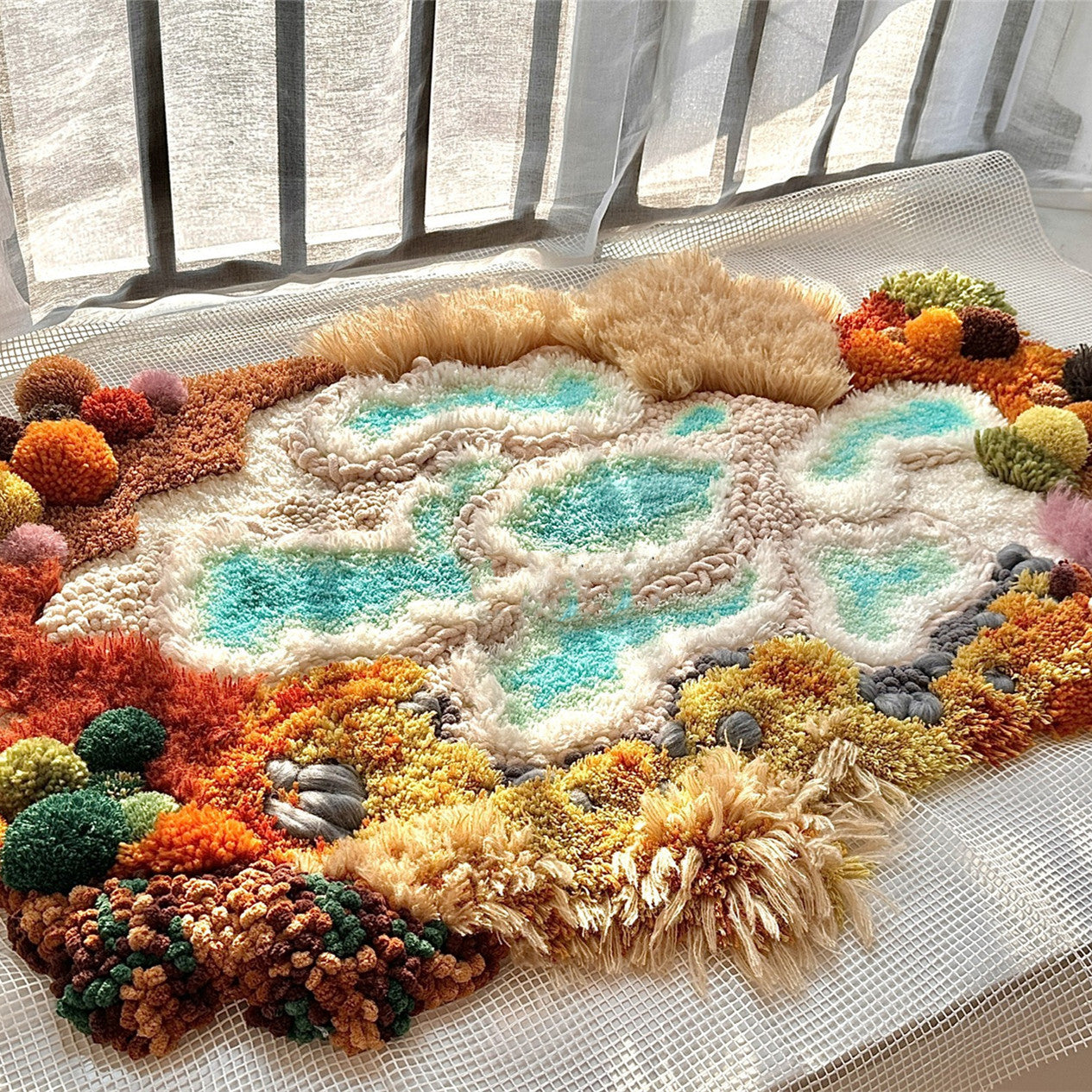 Moss Carpet Material Package Handmade Carpet DIY world linen