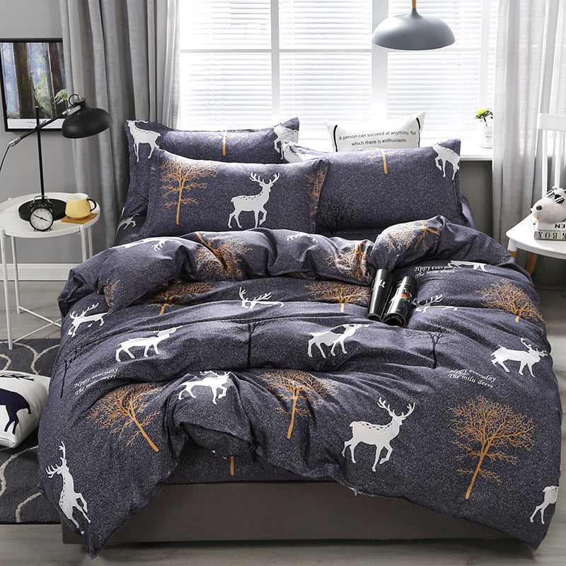 Bedding Four-piece Set Bed Sheet Quilt Cover world linen