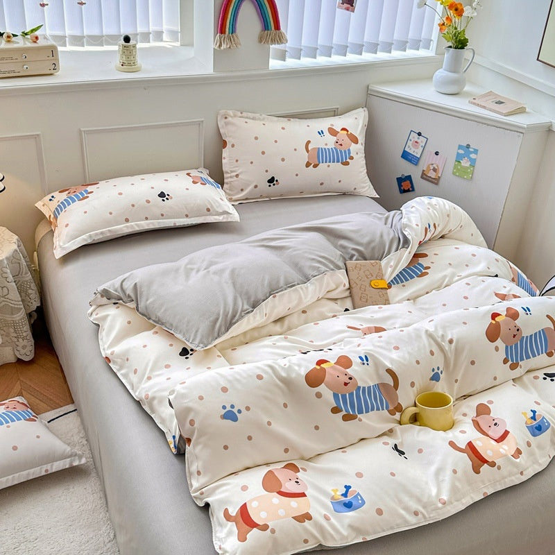 Household Pure Cotton Fashion Minimalist Bed Sheets world linen