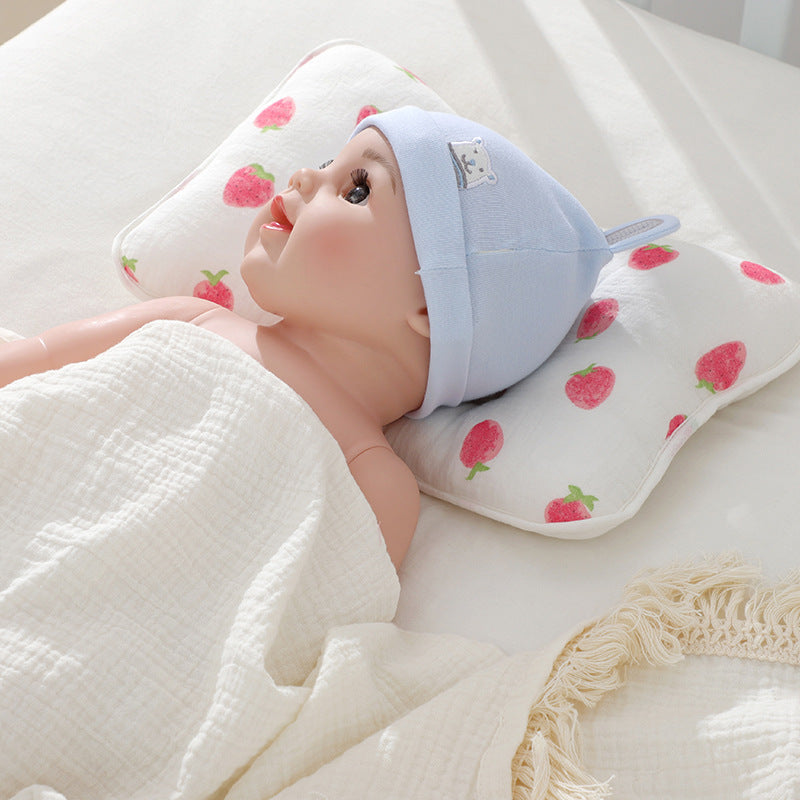 Baby Pillow Neonatal Pillow Shaped Pillow Anti-Offset world linen