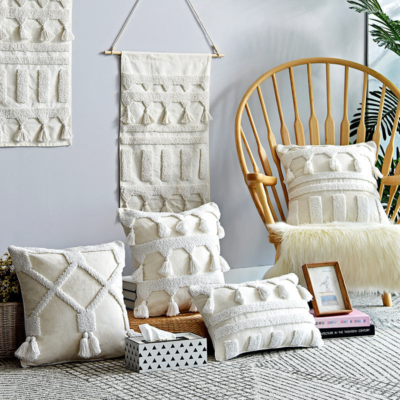 Nordic Throw Pillow Moroccan Tufted Simple Pillowcase Pillow world linen