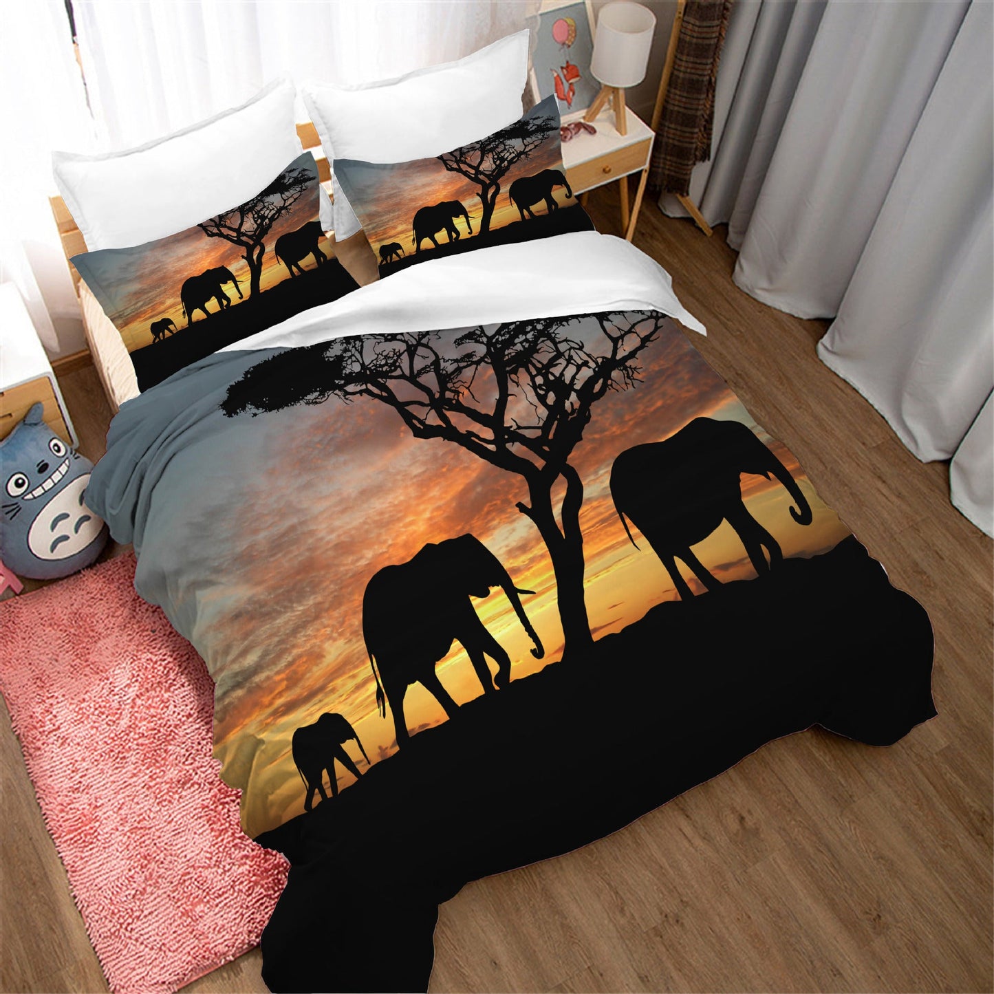 Elephant photo duvet cover world linen