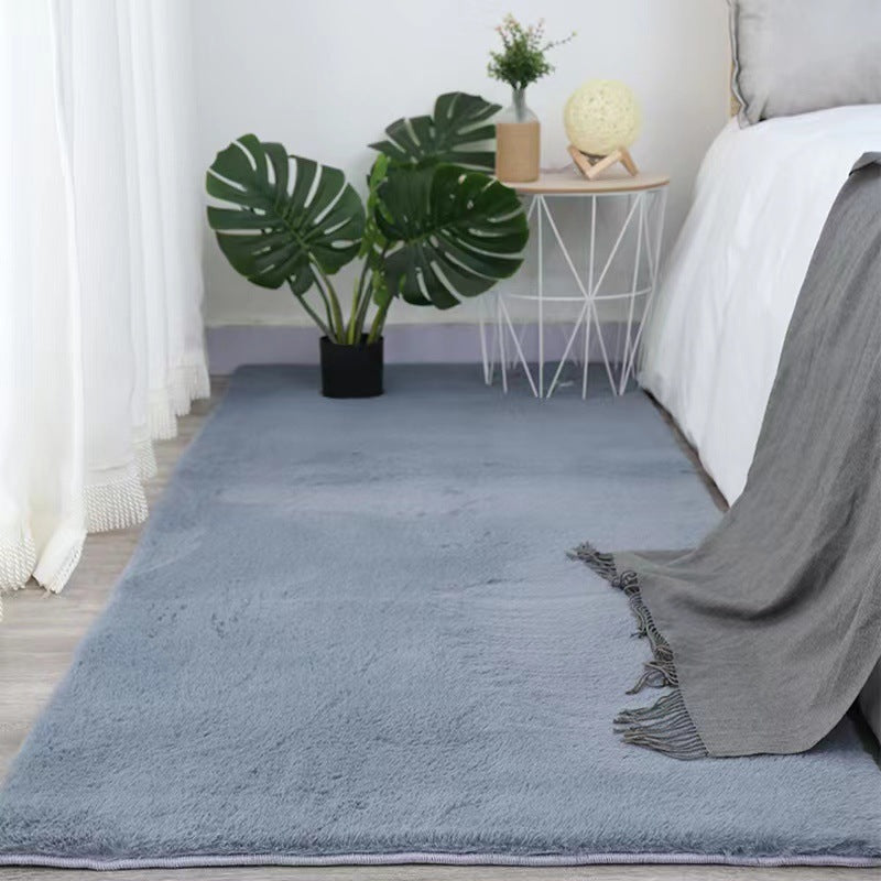 Rabbit Plush Carpet – Soft Fur Mat for Living Room & Bedroom