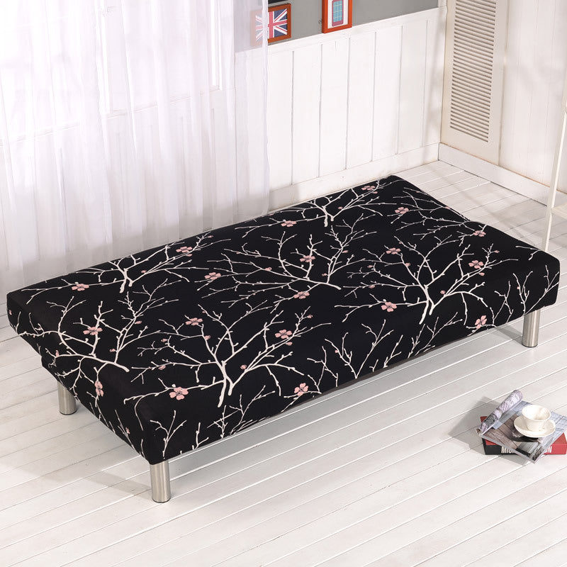Armless Folding Sofa Bed Cover Simple Sofa Cover world linen