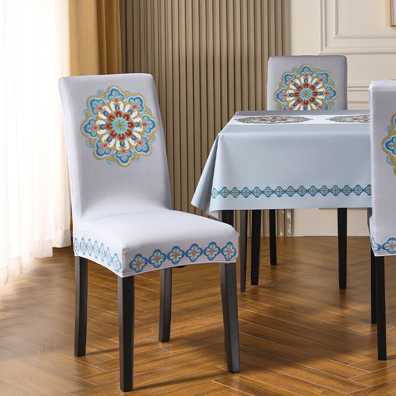 Embroidered Dining Chair Covers | Thick, Stylish & Elastic