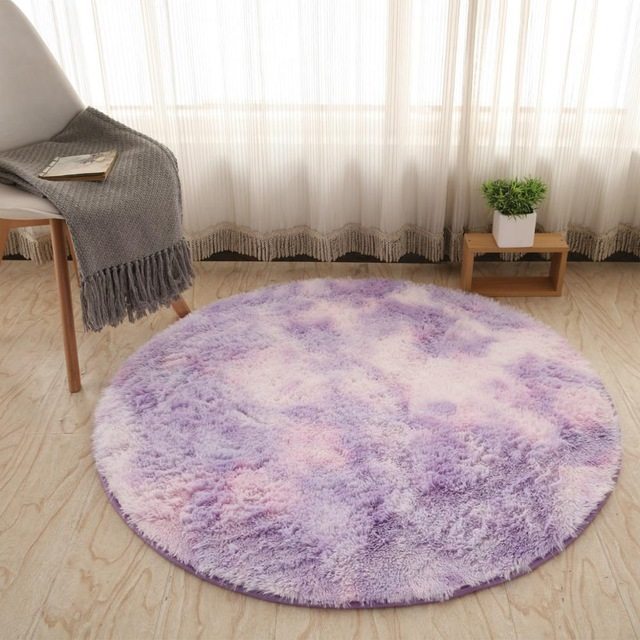 Fluffy Round Rugs: A Remarkable Living Room Makeover world linen