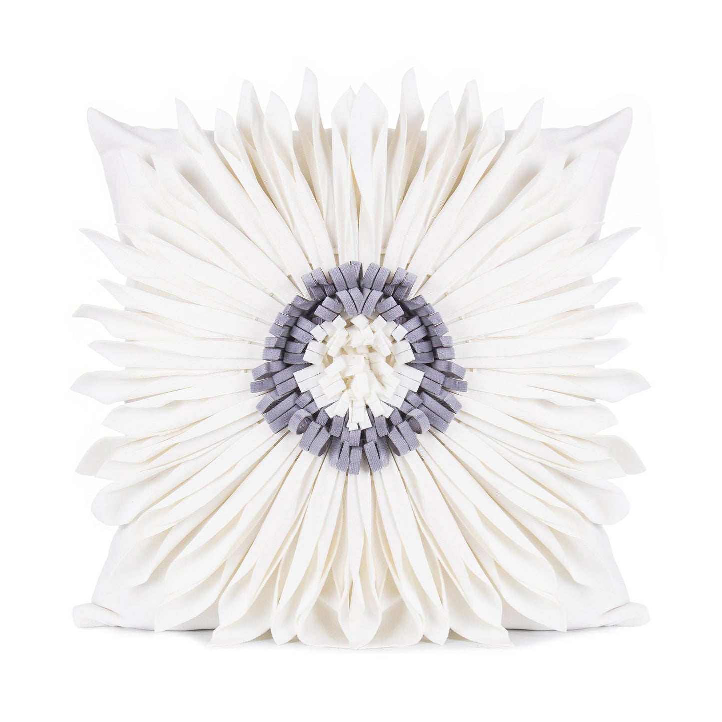 Fashion Modern Style White Throw Pillows Velvet Stitching 3D world linen