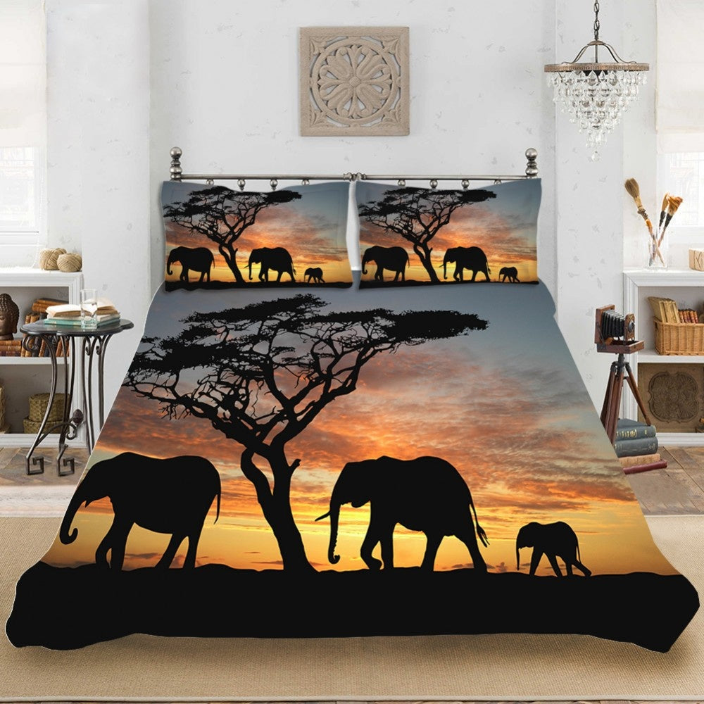 Elephant photo duvet cover world linen