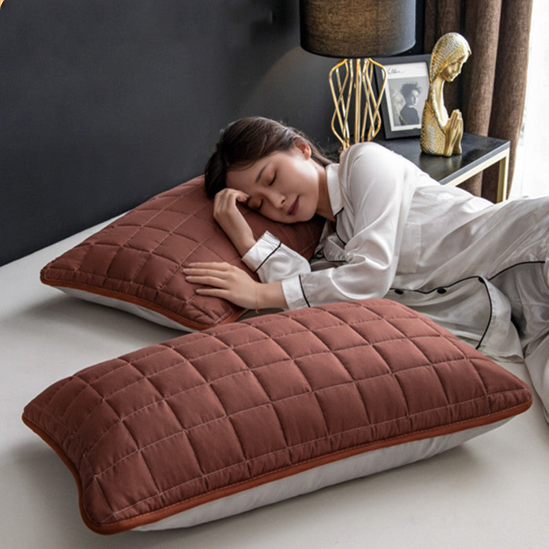 A Pair Of Quilted Oil Pillow Covers With Anti Slobber Head world linen