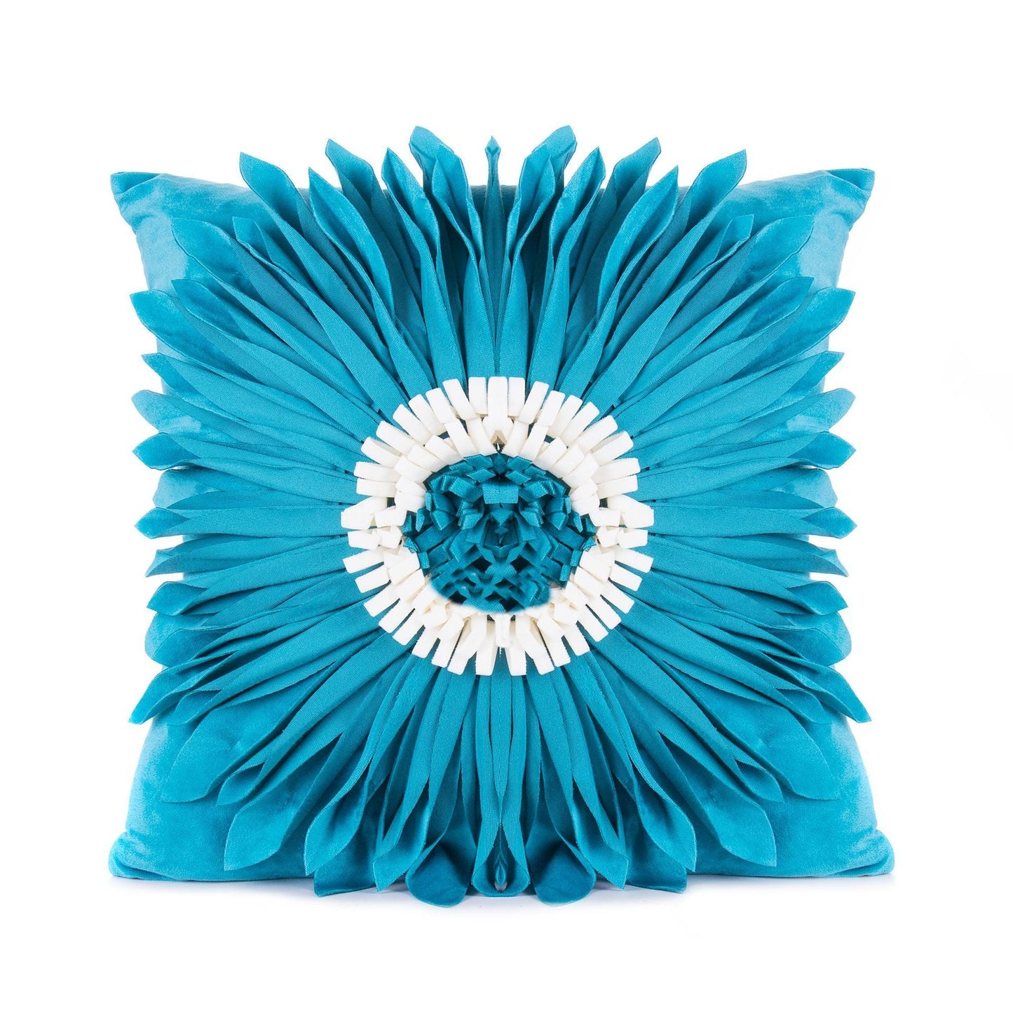 Fashion Modern Style White Throw Pillows Velvet Stitching 3D world linen