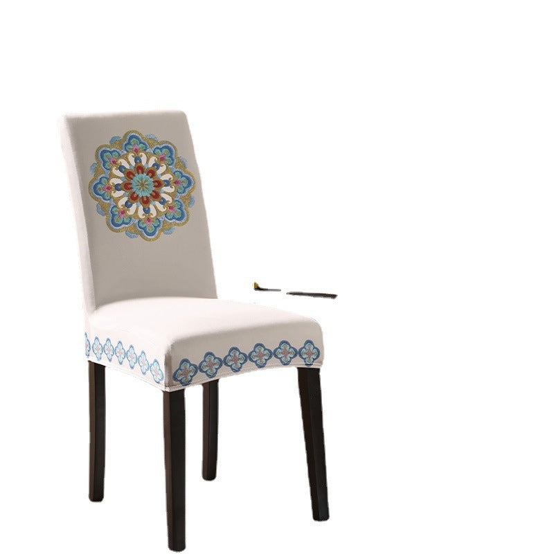 Embroidered Dining Chair Covers | Thick, Stylish & Elastic