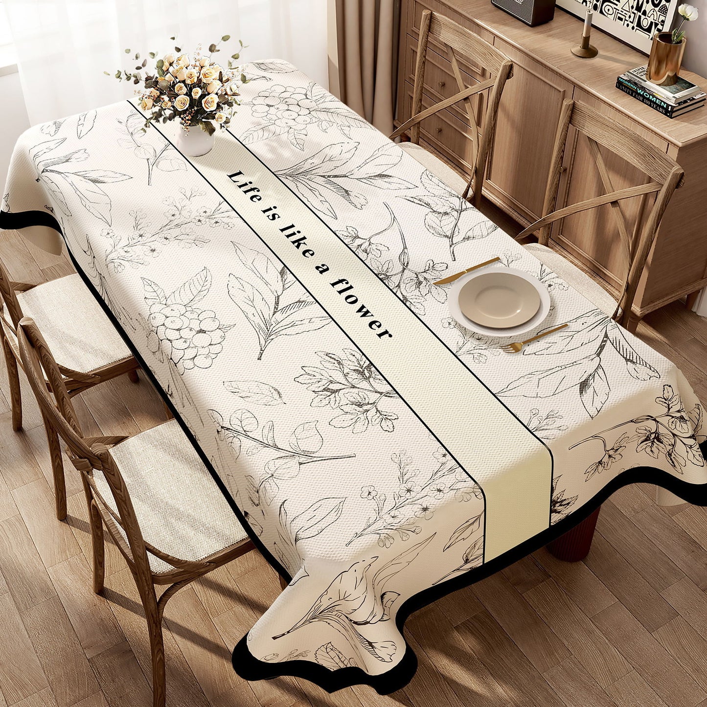 Tablecloth Coffee Table Dining Table Dust-proof Simple Style