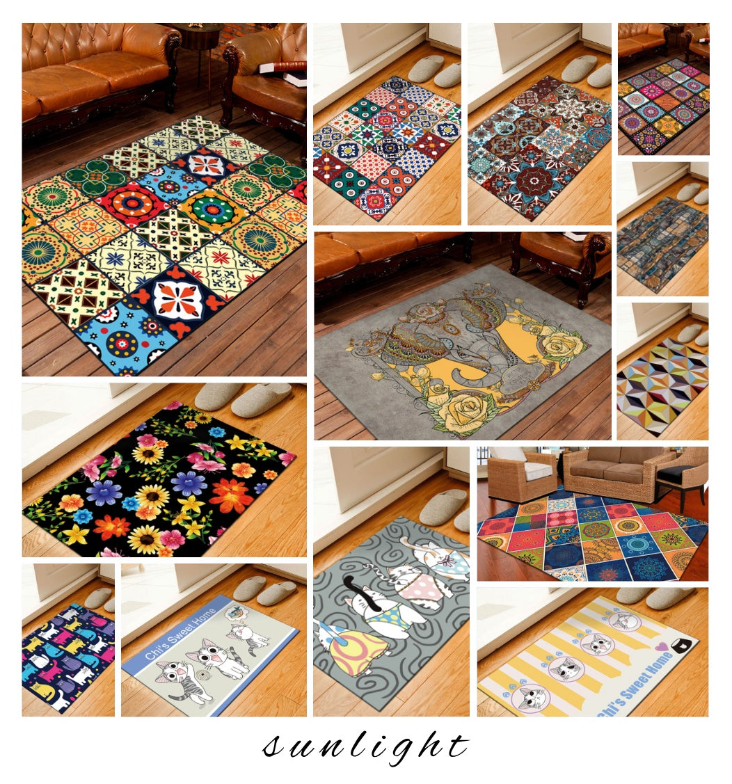 Plaid Carpet Rug 5x7 Vintage Tartan Area Rug ‑ Soft Cozy Floor Mat