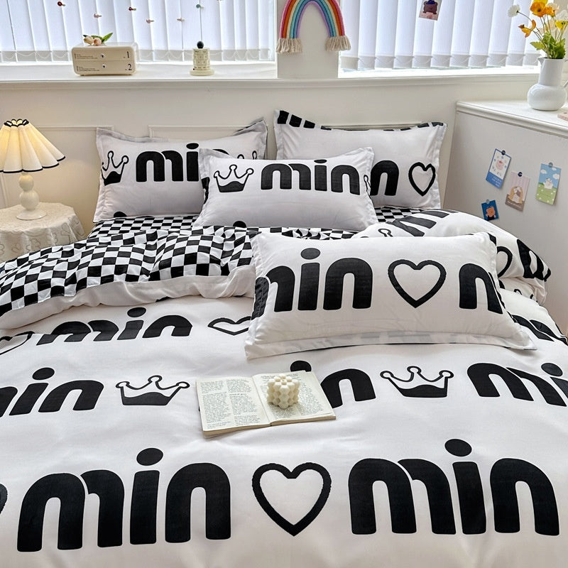 Household Pure Cotton Fashion Minimalist Bed Sheets world linen