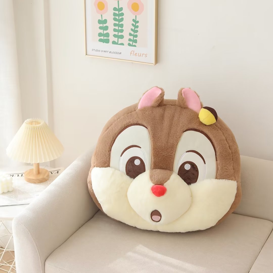 Cartoon Chipmunk Cushion Car Pillow Air Conditioning Blanket world linen