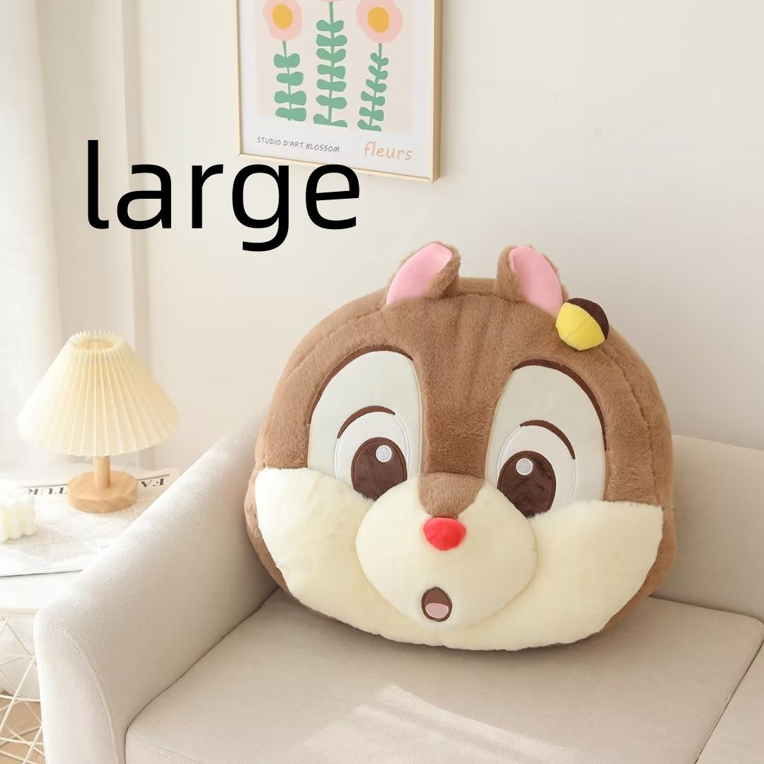 Cartoon Chipmunk Cushion Car Pillow Air Conditioning Blanket world linen