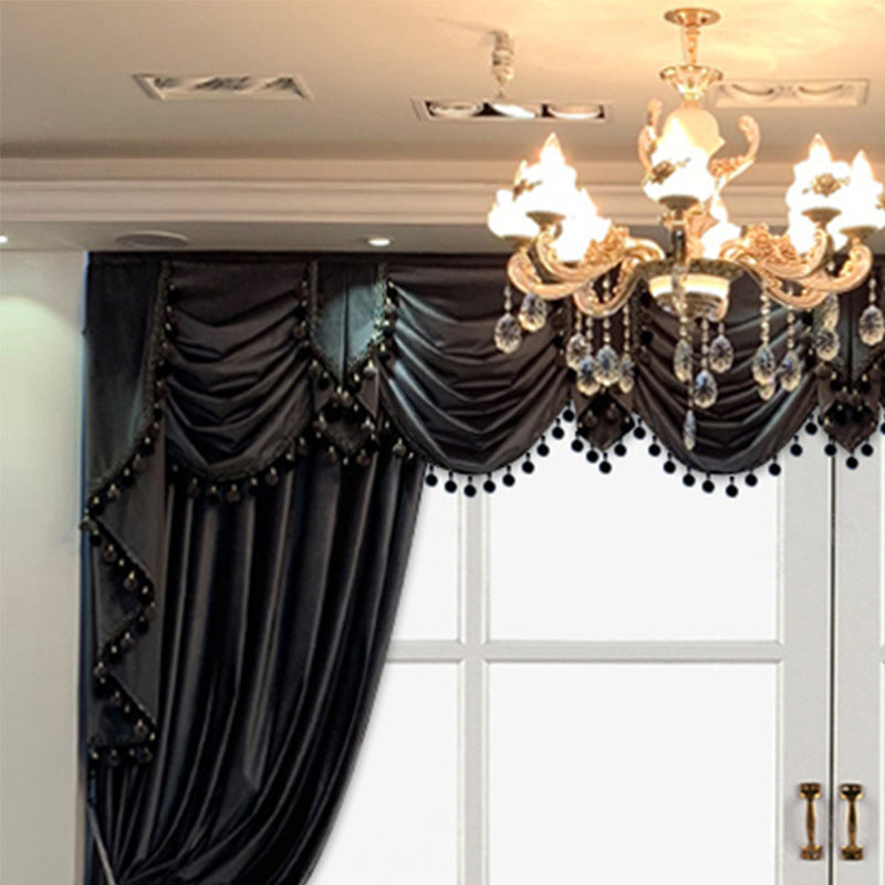 Luxury Black Velvet Curtains | Elegant Living & Dining Room