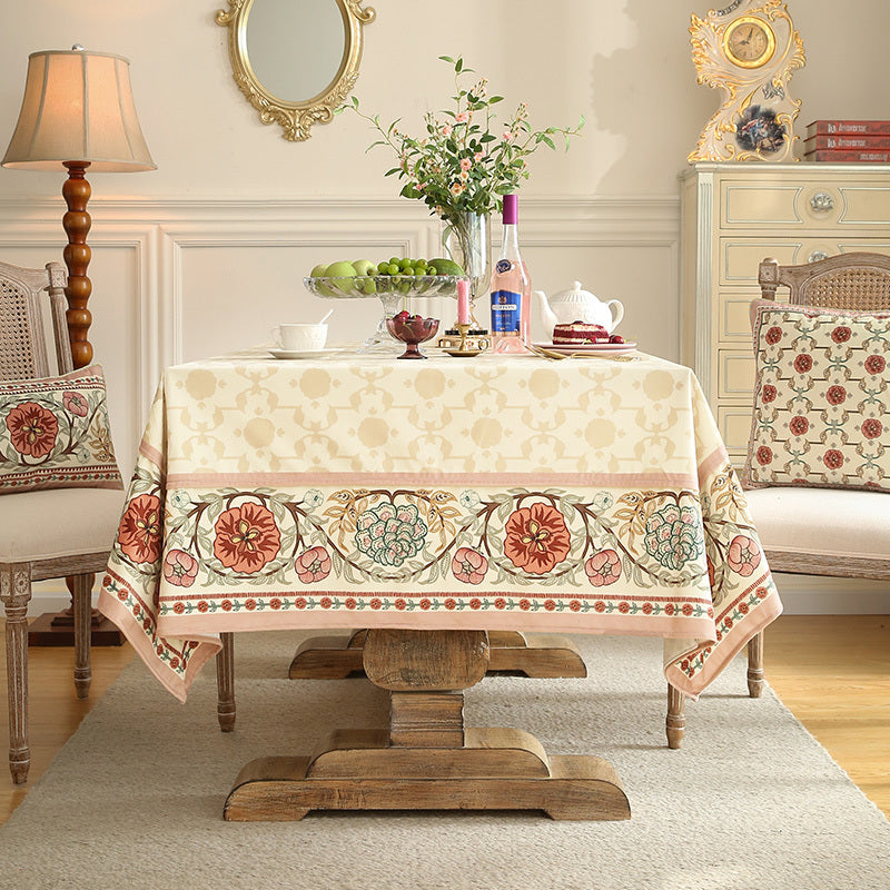 Household Vintage Waterproof Rectangular Tablecloth