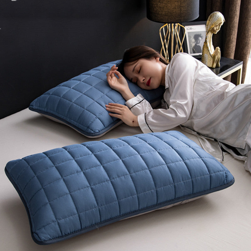 A Pair Of Quilted Oil Pillow Covers With Anti Slobber Head world linen